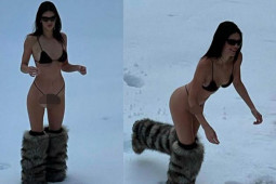 Mỹ nhân "triệu người "mê" mặc bikini bé xíu tắm tuyết: Học ngôi sao...