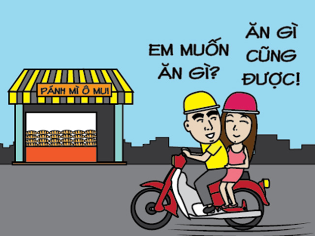 Cười 24H - Cái kết khi có một cô người yêu thích "ăn gì cũng được"