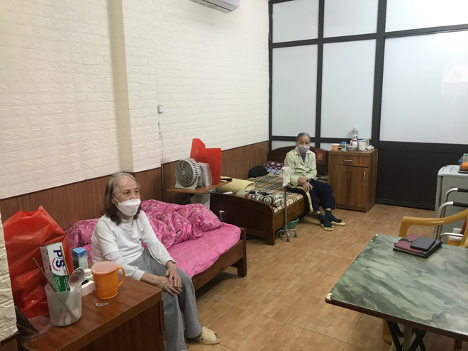 Căn phòng rộng gần 30m2 trong viện dưỡng lão của bà Nở và bà Liên.