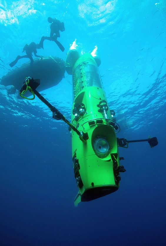 Con tàu Challenger Deep chở James Cameron lặn xuống thám hiểm đáy vực Mariana Nguồn: Internet