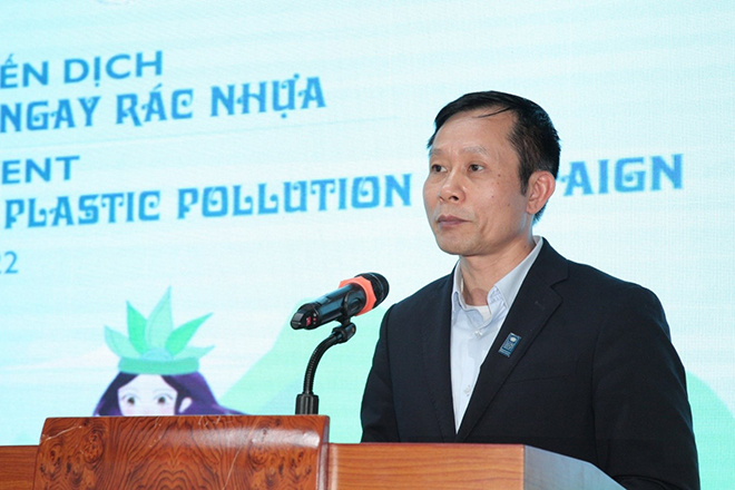 Ông Đào Xuân Lai, Trưởng ban Biến đổi khí hậu và Môi trường, UNDP Việt Nam phát biểu khai mạc