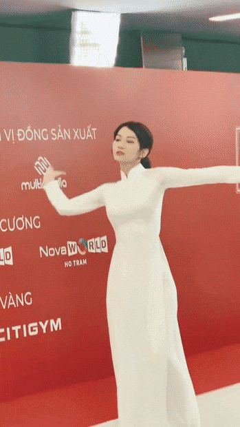 Lê Bống mặc áo dài đi thi hoa hậu, bị chê múa kém dẻo - 5