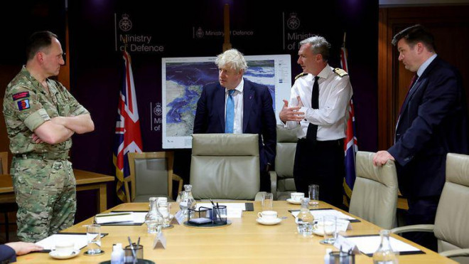 Thủ tướng Anh Boris Johnson có cuộc họp về vấn đề căng thẳng Ukraine trong tuần này. Ảnh: Sky News