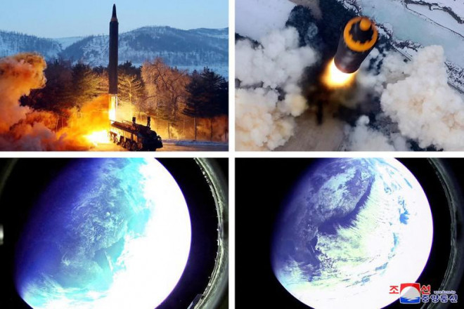 Hình ảnh từ vụ thử tên lửa ngày 30-1 của Triều Tiên. Ảnh: KCNA