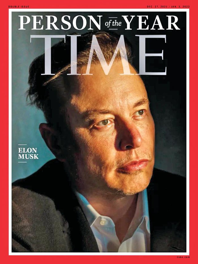 Elon Musk được Time bình chọn là nhân vật của năm 2021. Ảnh: Time