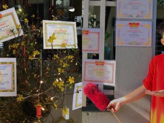 Giáo dục - du học - Không chỉ treo giấy khen lên cây cảnh, teen còn khoe thành tích với cách thức "bá đạo" này