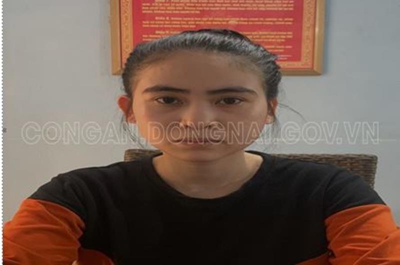 &nbsp;Nguyễn Thị Bé Mộng tại thời điểm bị bắt giữ.