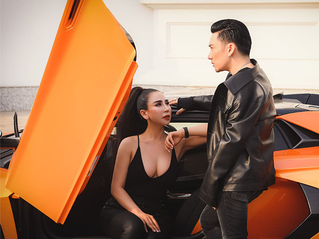 Đời sống Showbiz - Quang Hà lái Lamborghini 70 tỷ chở nữ CEO nóng bỏng du xuân gây náo loạn ngày mùng 1 Tết