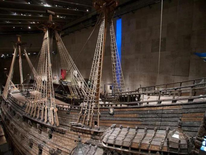 Chiến hạm Vasa được trưng bày tại bảo tàng ở Stockholm, Thụy Điển. Ảnh: Wikimedia Commons