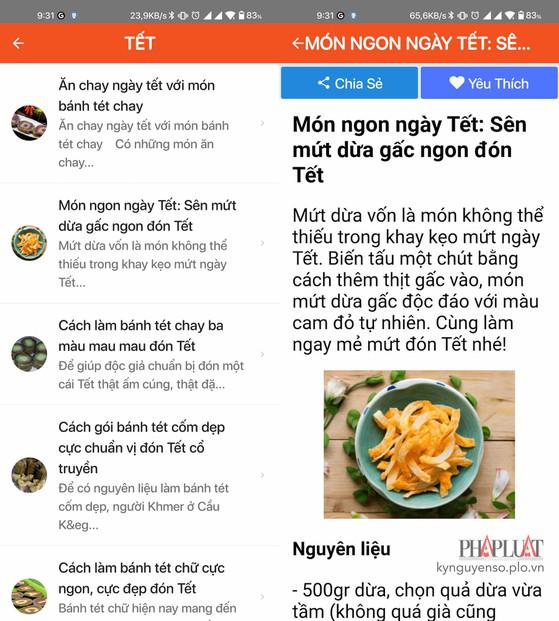 Ứng dụng cung cấp công thức chế biến 20.000 món ăn ngày Tết - 3