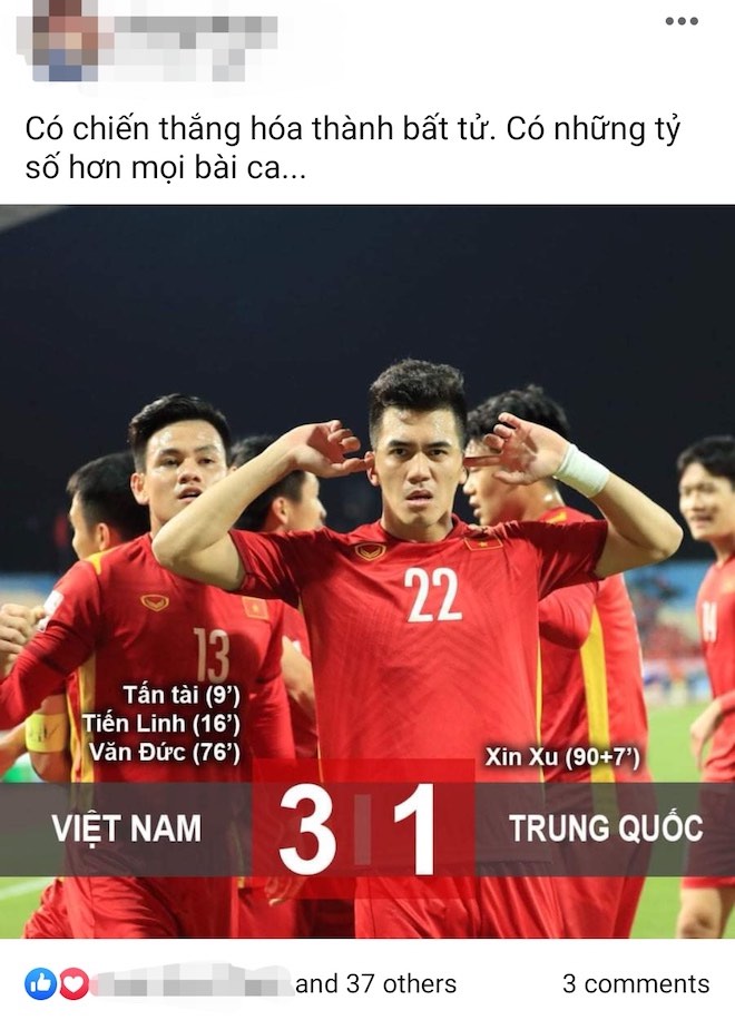 Trận Việt Nam đấu Trung Quốc đã tạo thành "hot trend" trong mùng 1 Tết Nguyên đán Nhâm Dần 2022.
