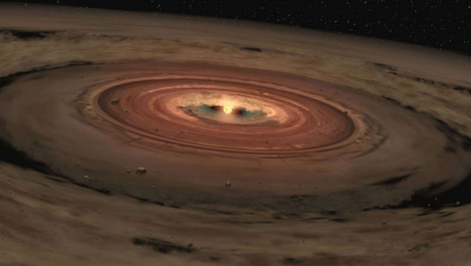 Hệ Mặt Trời sơ khai khi các hành tinh chưa thành hình - Ảnh đồ họa từ ESA