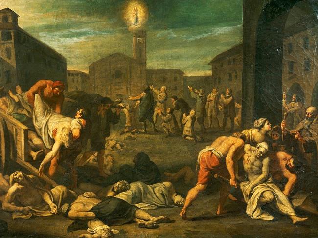 Tranh mô tả bệnh dịch hạch hoành hành ở Italy vào thế kỷ 17.