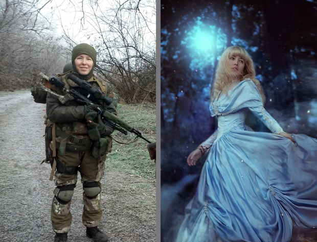 Nữ bắn tỉa Olena Bilozerska của quân đội Ukraine. Ảnh:Doug Seeburg