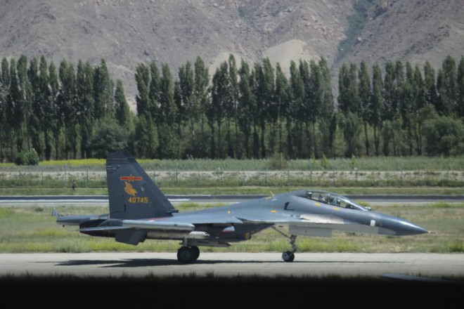 Tiêm kích Shenyang J-11 của Trung Quốc. Ảnh: THE EURASIAN TIMES