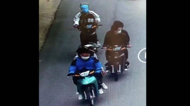 Hình ảnh nhóm thanh niên tháo BKS gây tai nạn rồi bỏ chạy 200km được camera an ninh ghi lại. Ảnh CABG.