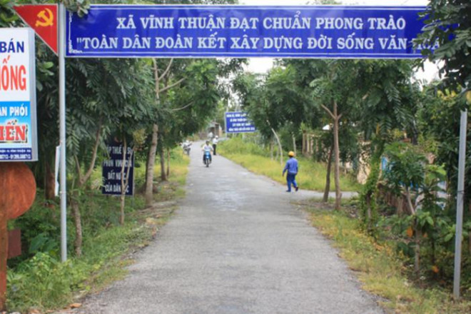 Xã Vĩnh Thuận, nơi xảy ra vụ việc hy hữu