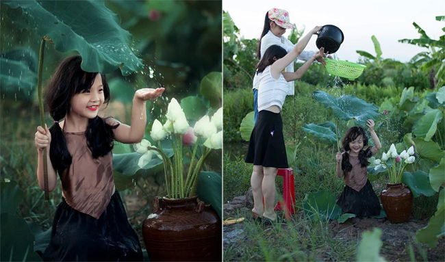 Phía sau bức ảnh lung linh là cả ê-kíp linh đình.