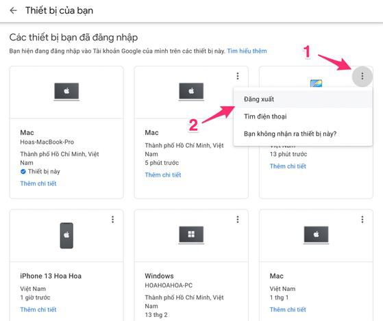 Cách đăng xuất tài khoản Google từ xa - 3