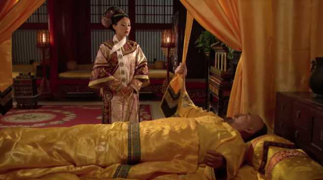 Cảnh phòng ngủ của vua Ung Chính được tái hiện trong bộ phim "Hậu Cung Chân Hoàn Truyện"