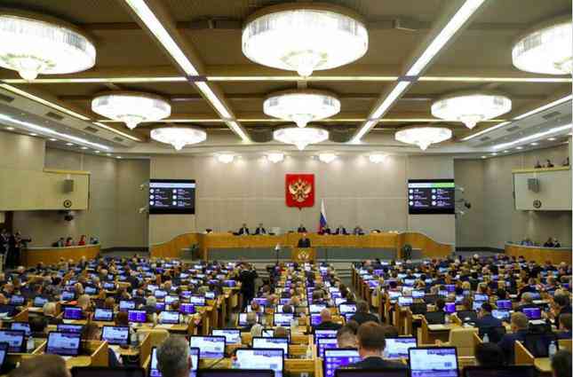 Hạ viện Nga trong phiên họp ngày 12/5/2021. (Ảnh: Reuters)