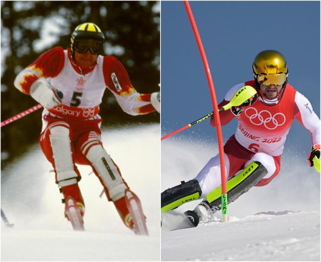 Hai cha con Hubert Strolz và Johannes Strolz giành HCV Olympic cách nhau 34 năm