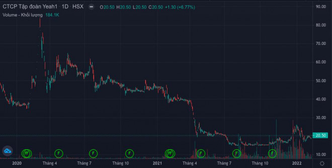 YEG tăng kịch trần lên 20.500 đồng/cổ phiếu, ngày 16/2. (Ảnh: FireAnt)