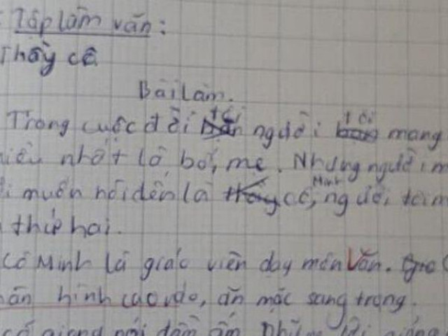 Bạn trẻ - Cuộc sống - Bài văn miêu tả cô giáo của học sinh lớp 7 khiến người đọc không nhịn được cười