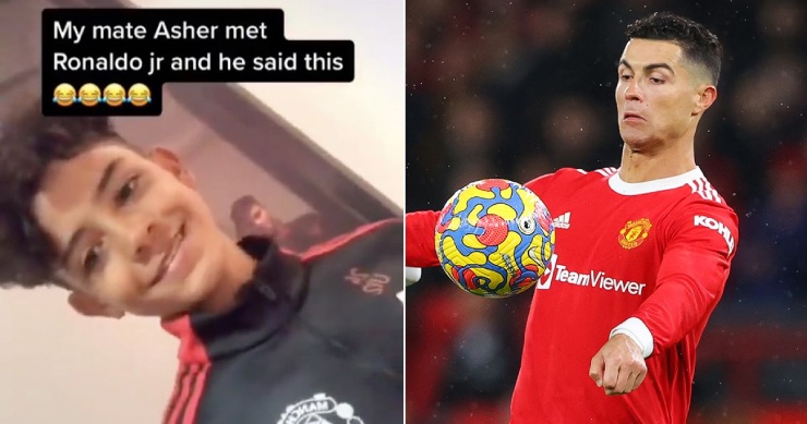 Cristiano Jr. đồng tình khi một fan nhí gọi MU là "rác rưởi"