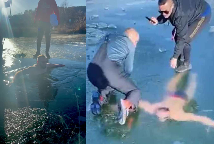 VĐV người Slovakia suýt chết trên hồ băng