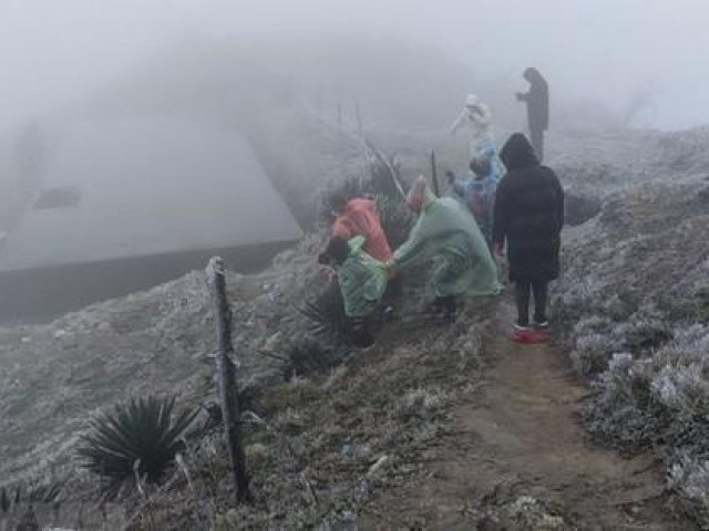 Tin tức trong ngày - Băng giá xuất hiện tại nhiều nơi ở miền núi phía Bắc