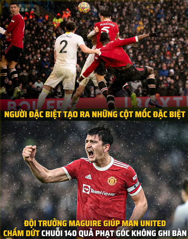Maguire chấm dứt chuỗi vô duyên với phạt góc của MU.
