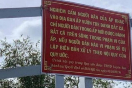 Quy ước lạ ở Cà Mau: Gỡ các biển cấm người nơi khác đến câu cá