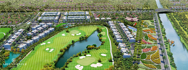 Sở hữu mảng xanh rộng lớn 120ha từ sân golf và bên cạnh dòng sông thơ mộng đã mang đến giá trị vượt trội cho chủ nhân sở hữu Green Center