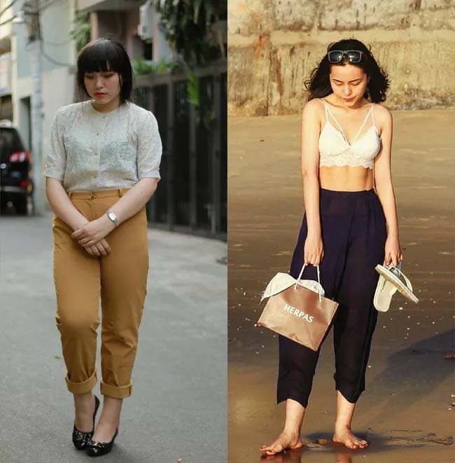 Lê Hà Trúc từng là một cô nàng béo mập trước khi sở hữu hình thể như hiện tại.