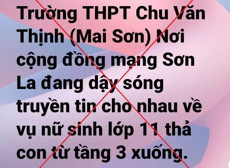 Thông tin nữ sinh lớp 11 sinh con rồi vứt cháu bé từ tầng 3 xuống đất là không chính xác