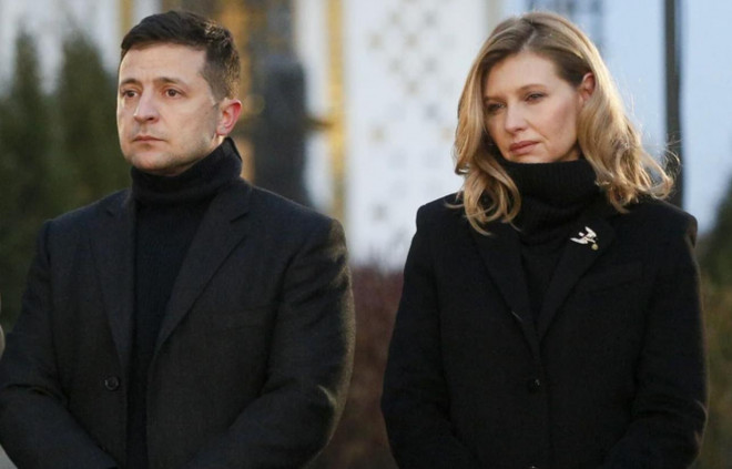 Vợ chồng Tổng thống Ukraine Volodymyr Zelenskyy. Ảnh: AP&nbsp;