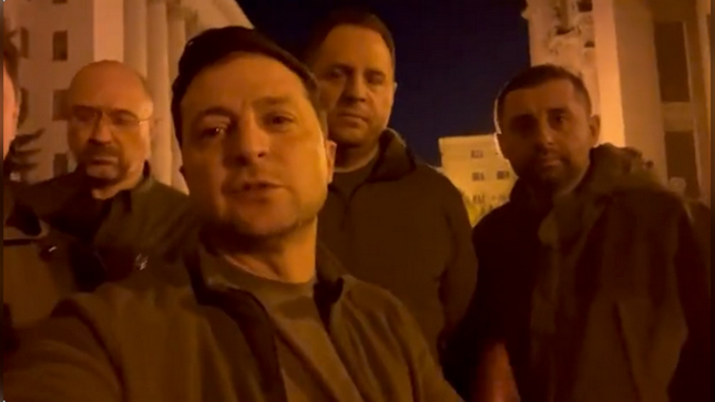 Video ông Zelensky đăng tải tối 25/2. Ảnh chụp màn hình