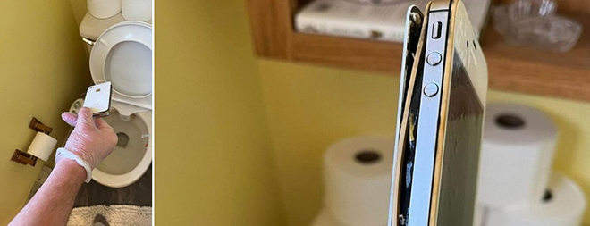 Chiếc iPhone bị ngâm 10 năm trong nhà vệ sinh vẫn trông như mới - 1