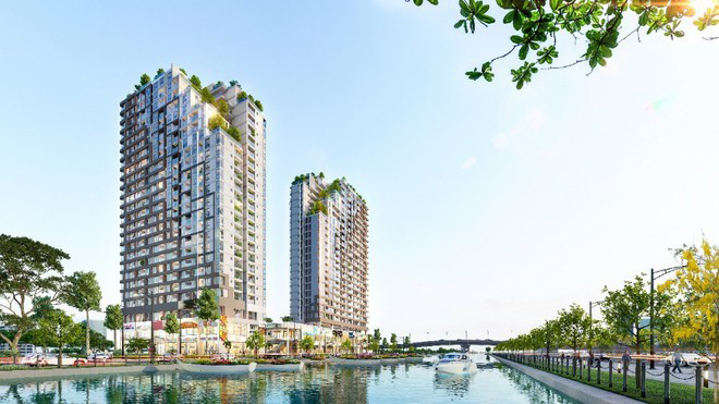 D-Aqua có 125m mặt tiền Bến Bình Đông và Bến Hoa Tết trước cửa