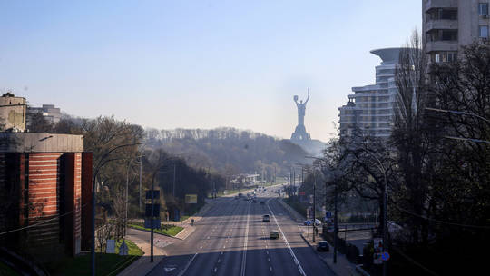 Một đường phố ở thủ đô Kiev, Ukraine. Ảnh: Getty