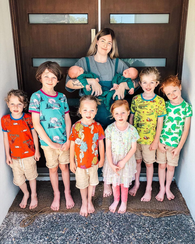 Chloe Dunstan có tám đứa con với chồng Rohan
