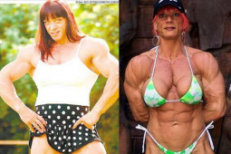 Thể thao - Nữ lực sĩ cơ bắp nhất thế giới, bắp tay to như "người khổng lồ"