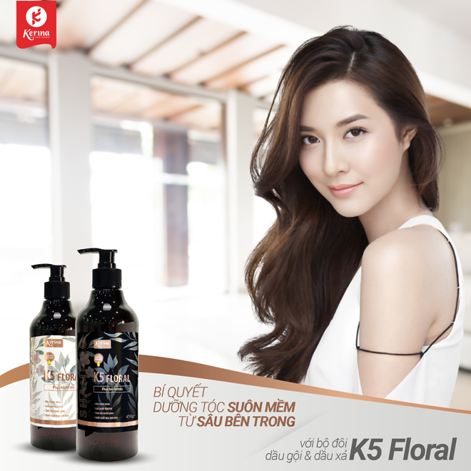 Kerina K5 Floral giúp tóc suôn mềm, óng mượt
