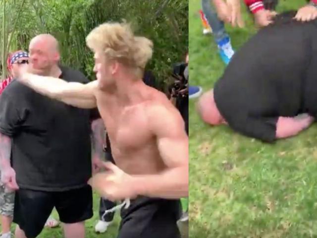 Thể thao - Sững sờ võ sĩ Logan Paul tát 1 phát, hạ knock-out luôn "Vua tát" 157kg