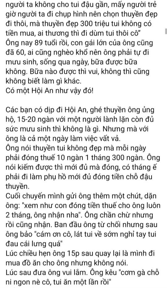 Câu chuyện về cụ ông chèo thuyền ở Hội An có nhiều tình tiết thêu dệt - 2