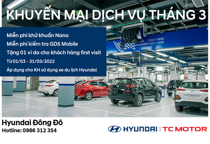 Hyundai Đông Đô khuyến mại dịch vụ tháng 3 - 1