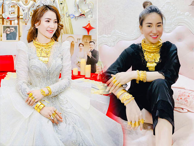 Bạn trẻ - Cuộc sống - Cô dâu Thanh Hóa đeo 28 cây vàng trong ngày cưới HOT nhất tuần