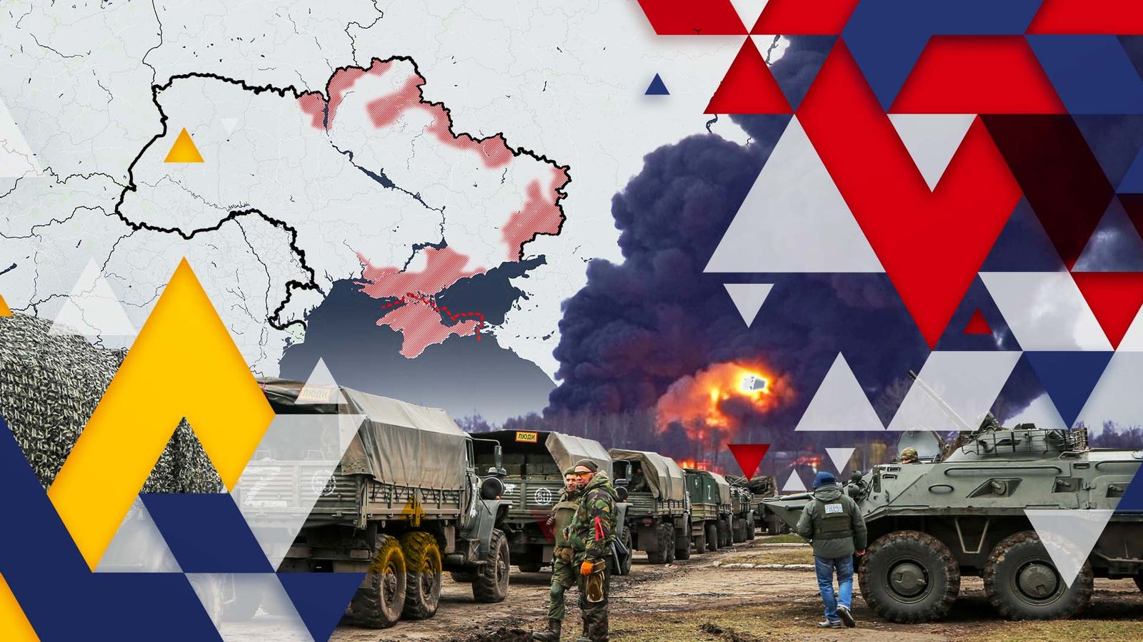 Chiến sự Ukraine đã qua ngày thứ 10. Ảnh minh họa: Sky News