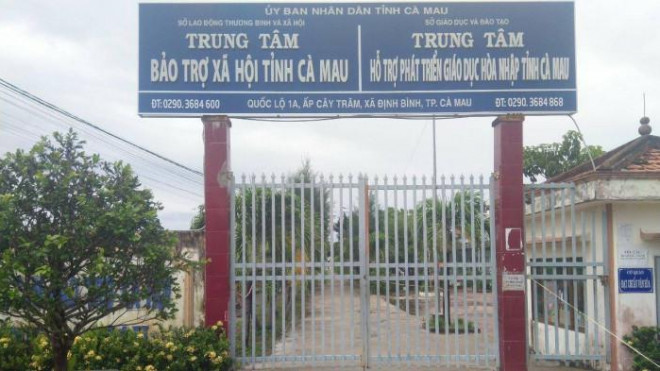 Trung tâm Bảo trợ xã hội tỉnh Cà Mau, nơi cháu T. đang được chăm sóc.